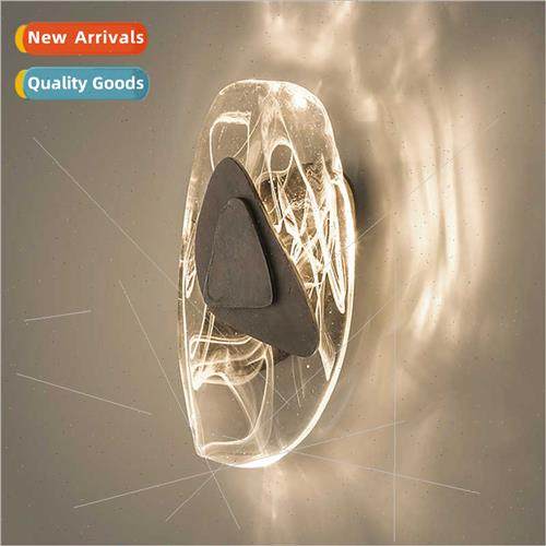 ght luxury post-modern crystal bedside wall lamp designer cr