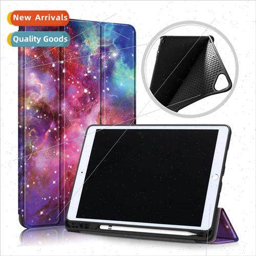 适用iPad8 Tablet Case iPad 8th Generation Caster Tri-fold wi