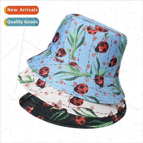 Ins cartoon ladybird cute men women double-sided wear pot ha