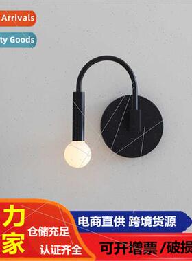 Scandinavian minimalist black wall lamp fashion creative liv