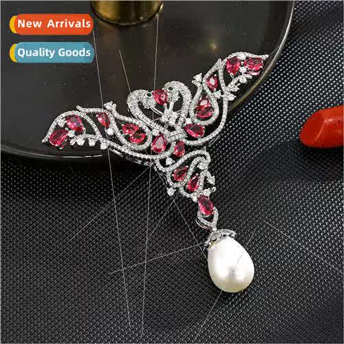 High-grade exquise luxury swan badge brooch fashion versatil