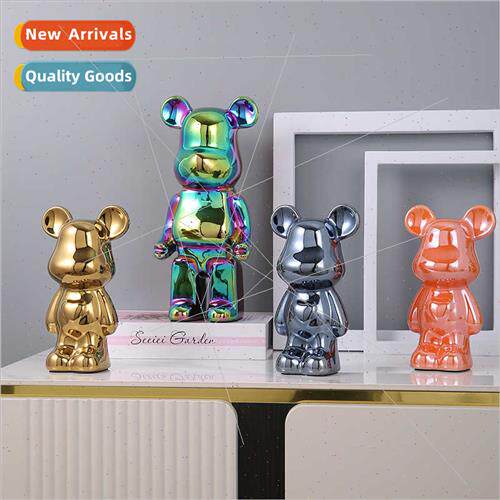 Modern violent bear plating ceramic ornaments cute depos box