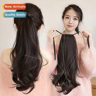 Ponytail wigs 适用women long hair tied slightly curled ponyt
