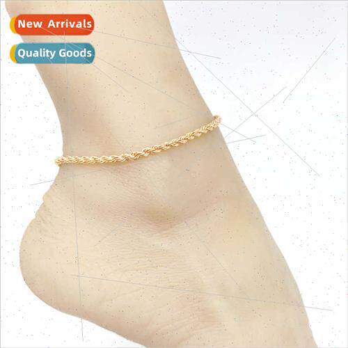 Europe fashion jewelry retro creative women gold-plated ankl