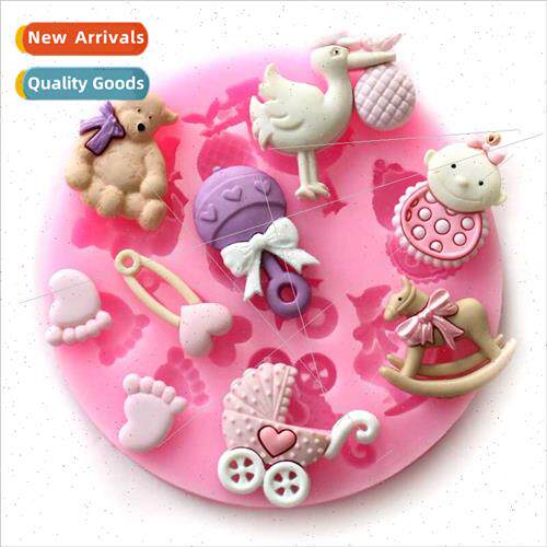 DIY Baking Tools Goose Feet Swan Stroller Baby Flip Clay Cho