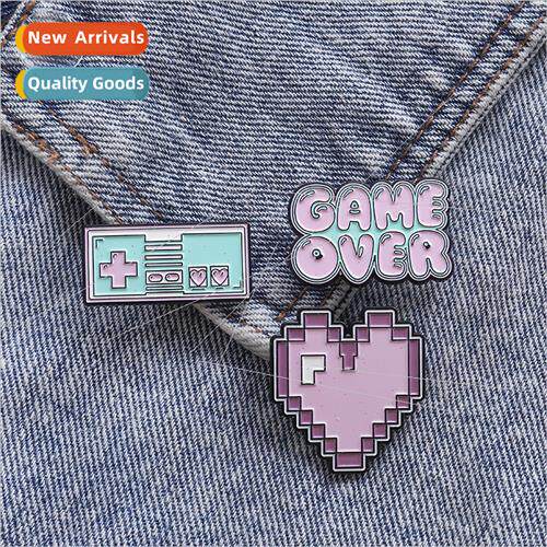 Japan and Korea cute series of jewelry brooch pink heart GAM