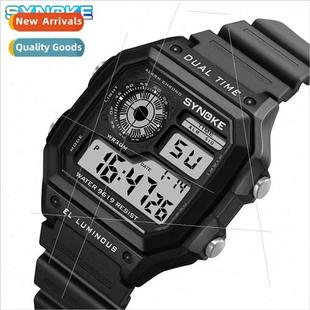 men waterproof sports square light watch Electronic luminous