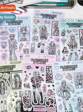 Trainee Eros series matte film stickers cute manga girls han