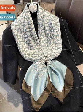 Spring Autumn  thin simulation silk scarf shawl female overs