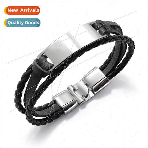 Europe tide men bracelet mple hundred wh multi-layer braided