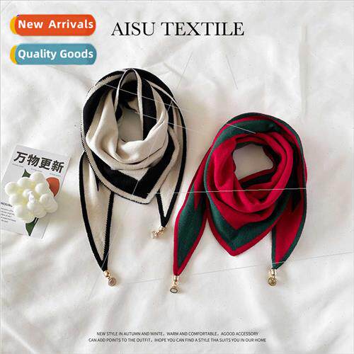 Magnetic buckle triangle scarf 2023 new autumn winter scarf