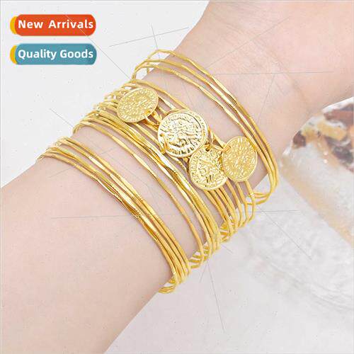 new accessories gold coin bracelet set fashion versatile bra
