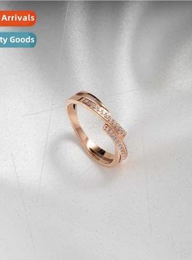 Europe niche crossover 28 cnc micro diamond tanium steel rin