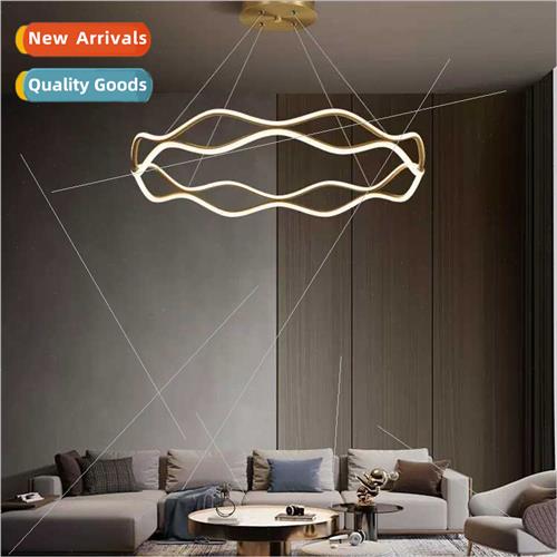 All copper minimalist living room chandelier modern minimali