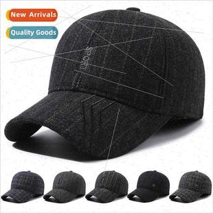 cap men duck striped tongue aged baseball middle Winter warm