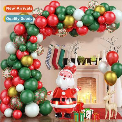Christmas Red Dark Green Latex Balloon Arch Package Balloon