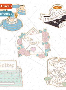 Europe new brooch creative notepad telephone telegraph hundr