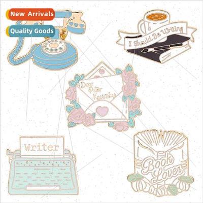 Europe new brooch creative notepad telephone telegraph hundr