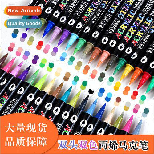 Dual Tip Dual Color 72 Colors Acrylic Marker Set Soft Tip Wa