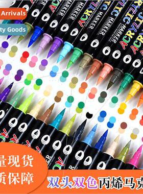 Dual Tip Dual Color 72 Colors Acrylic Marker Set Soft Tip Wa
