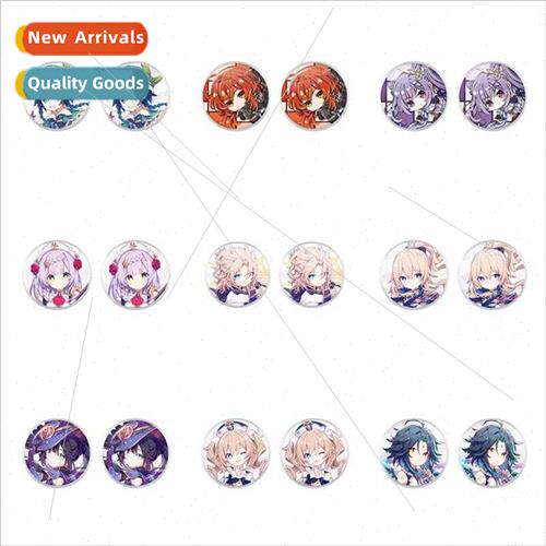 Accessories New Genshin Impact Cartoon Glass Dome Earrings