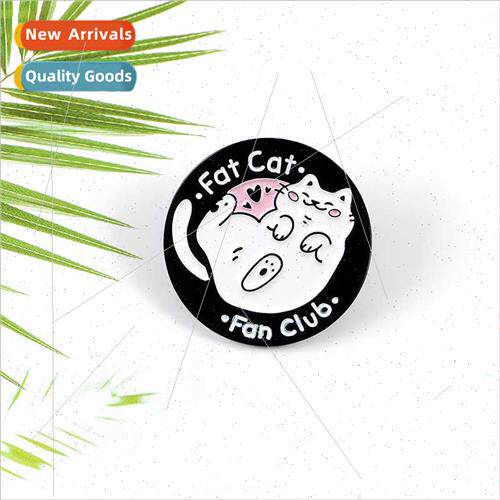 Fat cat cartoon cute cat enamel alloy brooch backpack lapel