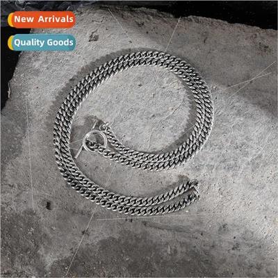 Necklace female ins hip-hop 925 silver Europe niche hundred