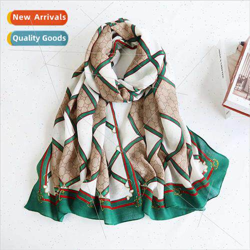 2022 fall winter new cotton scarf female ins wind silk scarf