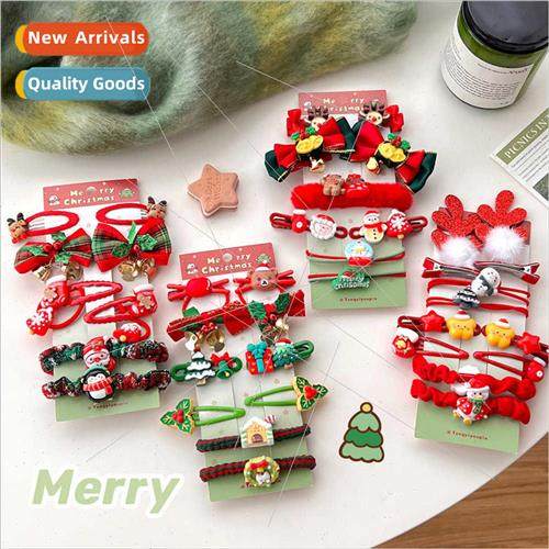Japan Korea autumn winter cute Christmas set hair clips cand
