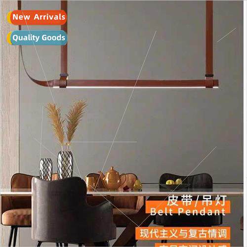 Italian minimalist dining room chandelier long belt designer