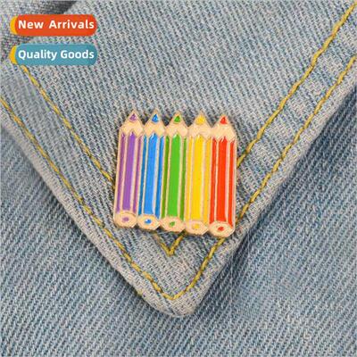 New brooch  American cartoon colorful paintbrush color penci