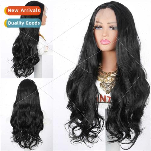 Wigs Europe Ladies Hand-Woven Front Lace Chemical Fiber Head