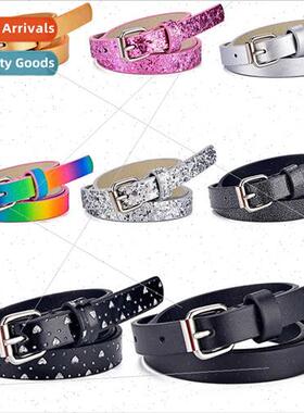 New children belts flat fine Glter  Korean heart-shaped brig