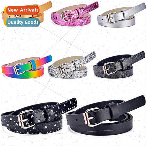 New children belts flat fine Glter  Korean heart-shaped brig
