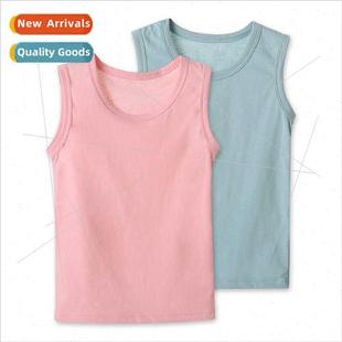2023 summer new children cotton work undershirt men women in