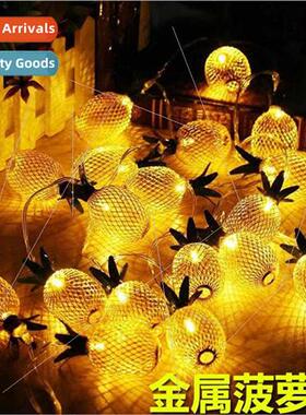 insLED battery box iron pineapple pineapple lights string Ch