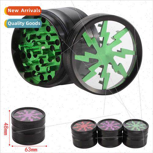 Aluminum 63mm ghtning model grinder 4 layers small waist des