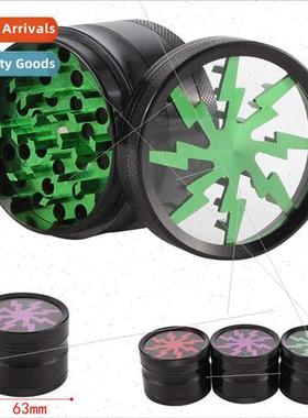 Aluminum 63mm ghtning model grinder 4 layers small waist des