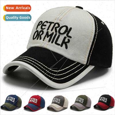 Hat men women Korean  tide  sunscreen color blocking couple