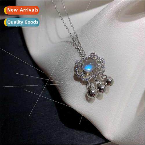 lver-plated lock wealth lock peace small bell pendant Blue m