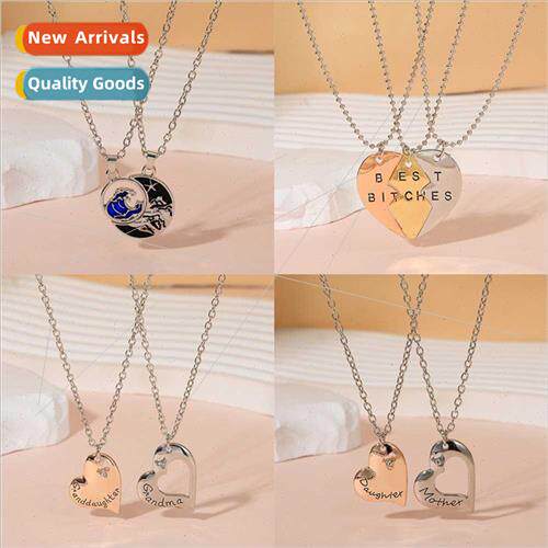 Europe new BFF love necklace mom mother day pendant couple g