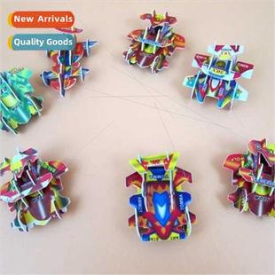three dimensional puzzle Children racing card car plastic