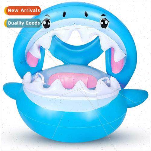 Children pvc inflatable swimming ring wh awning seat infant