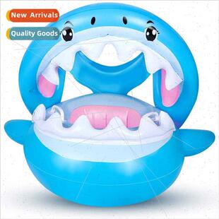 Children pvc inflatable swimming ring wh awning seat infant