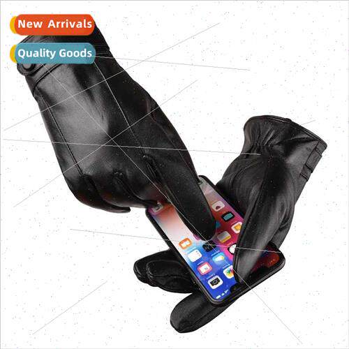 Pure sheepskin gloves fall winter padded warm men waterprowi