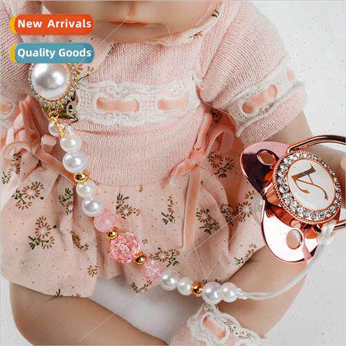 Gemstone Pearls Gemstone Mickey Heads Glter Pacifier Chain R