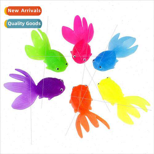 TPR soft rubber colorful floating goldfish model water play