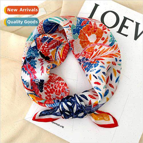 Sunscreen silk scarf small square scarf female spring autumn