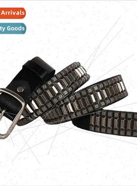 New Unisex Men Women che Unisex Belt Pagoda Rivet Decoration