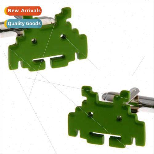 New Products Green Cartoon Robot Cufflinks Cufflinks Availab